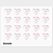 Dank U Modern Roze en Goud Meneer en Mevrouw Hart Sticker (Vel)