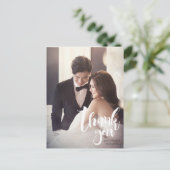 Dank u, Modern, Script · Foto, Namen & datum Briefkaart (Staand voorkant)