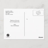 Dank u, Modern, Script · Foto, Namen & datum Briefkaart (Achterkant)