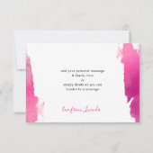 DANK U moderne luxe verguld goud roze zwart Bedankkaart (Achterkant)