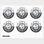 Dank u moderne Tartan schaatsen gunst Ronde Sticker (Vel)