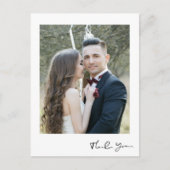 Dank u Moderne verticale foto bruiloft Briefkaart (Voorkant)