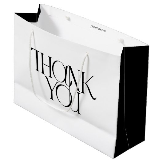 Dank u moderne zaken | QR-code Groot Cadeauzakje (Voorkant Gekanteld)