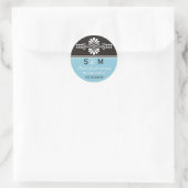 Dank u Monogram Wedding Favor Labels (Tas)