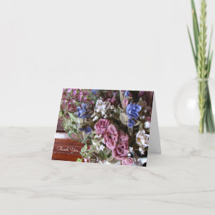 Dank u, mooie bloemen aangepaste binnen bedankkaart