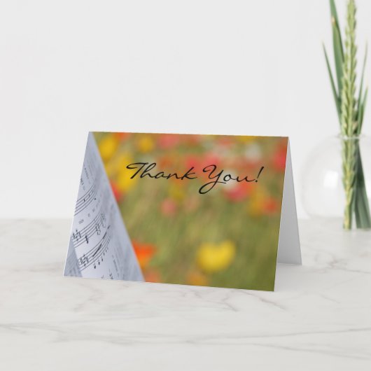 Dank u Music Kaart (Voorkant)