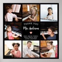 Dank u Music Teacher Gift Photo Collage