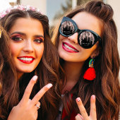 Dank U Naam 16e Bruidsdouche Roze Glitters Ronde Sticker