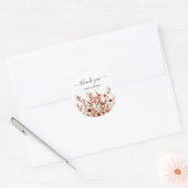 Dank U Naam 16e Bruidswei Roze Wit Goud Ronde Sticker (Envelop)