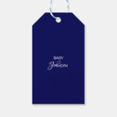 DANK U Nautical Navy Blue Anker BABY SHOWER Cadeaulabel (Achterkant)