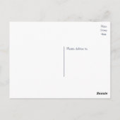 Dank u Navy Blue Love Heart Briefkaart (Achterkant)