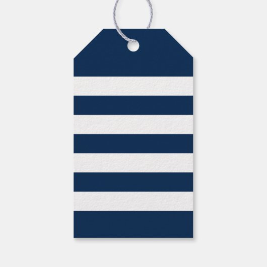 Dank u Navy Blue Modern Script bruiloft Cadeaulabel (Achterkant)
