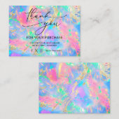 Dank u Neon Opal visitekaartje (Voorkant / Achterkant)