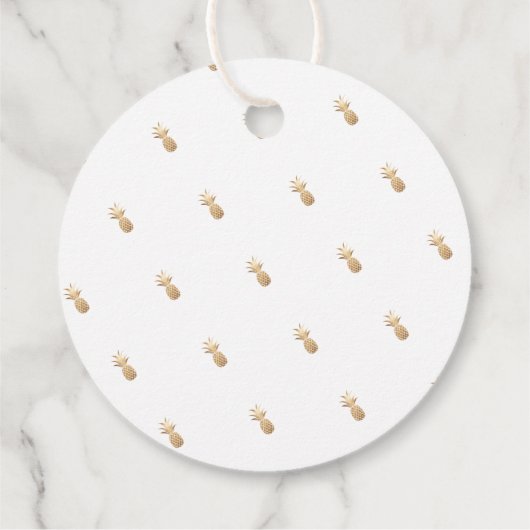 Dank U, Nep Gouden Ananassen Bedankjes Labels (Achterkant)