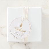 Dank U, Nep Gouden Ananassen Bedankjes Labels (In situ)