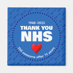 DANK U NHS 75 JAAR MAGNEET