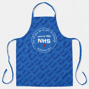 DANK U NHS Healthcare Hero Aangepaste BLAUW Schort