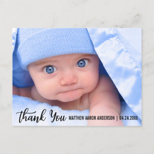 Dank u Nieuwe Baby Modern Aankondigingskaart