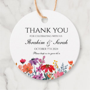 Dank u nikah moslim bruiloft gunst bloemenfeest bedankjes labels
