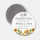 Dank u nikah moslim bruiloft gunst bloemenfeest magneet (Voorkant / Achterkant)