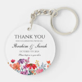 Dank u nikah moslim bruiloft gunst bloemenfeest sleutelhanger (Achterkant)