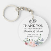 Dank U nikah moslim bruiloft gunst bloemenklassiek Sleutelhanger (Voorkant)