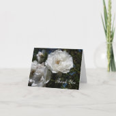 Dank u nota neemt van - Witte Rozen Bedankkaart (Voorkant)