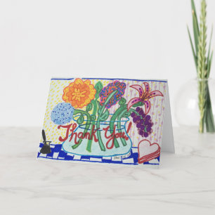 DANK U NOTA NEMEN van BLOEMEN, de Stijl van de Bedankkaart