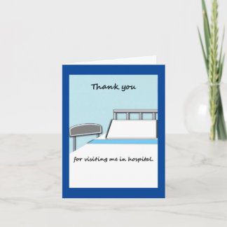 Dank u nota nemen van voor het ziekenhuisbezoek bedankkaart