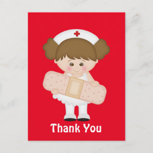 Dank u Nurse cartoon briefkaart