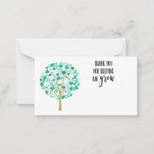 Dank u Nursery Teacher cadeau verlaten bloemist Notitiekaartje