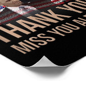 Dank u Obama, Miss u al Barack President Poster (Hoek)