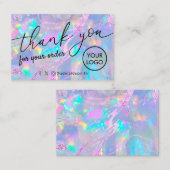 Dank u Opal Texture visitekaartje (Voorkant / Achterkant)