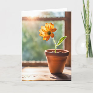 Dank u Oranje Daisy Bedankkaart