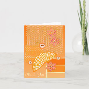 Dank u Oranje Patchwork Decoratieve Scrapbook Bedankkaart