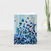 Dank u - Origineel Blauw Kunstwerk Bedankkaart (Voorkant)