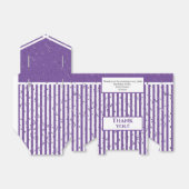 Dank u - Paarse/witte eenvoudige streepjespatroon Bedankdoosjes (Uitgevouwen)