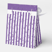 Dank u - Paarse/witte eenvoudige streepjespatroon Bedankdoosjes (Achterkant)