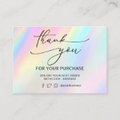 Dank u pastel kleuren visitekaartje (Voorkant)