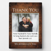 DANK U PASTOR Shepherd PHOTO Plaque Fotoplaat (voorkant)