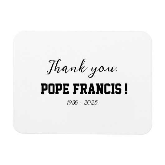 Dank u, Paus Franciscus! overleden Wind Chime Magneet (Horizontaal)