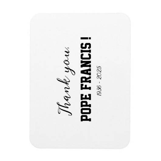 Dank u, Paus Franciscus! overleden Wind Chime Magneet (Verticaal)