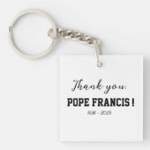 Dank u, Paus Franciscus! overleden Wind Chime Sleutelhanger (voorkant)