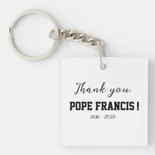 Dank u, Paus Franciscus! overleden Wind Chime Sleutelhanger (voorkant)