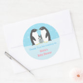 Dank u Penguin Family Baby shower Sticker (Envelop)