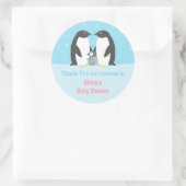 Dank u Penguin Family Baby shower Sticker (Tas)