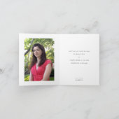 DANK U PHOTO CARD modern ombre violet paars Bedankkaart (Binnen)