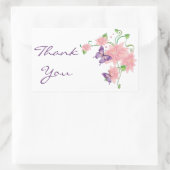 Dank u Pink Lilies Floral Butterfly Stickers (Tas)
