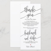 Dank u Plaats Plaatsende Kaart voor het Dinner van (Voorkant / Achterkant)