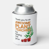 Dank u Plant leraar monogram Blikjeskoeler (Blikje Voorkant)